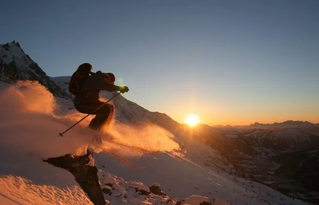 Ski hors piste en haute savoie