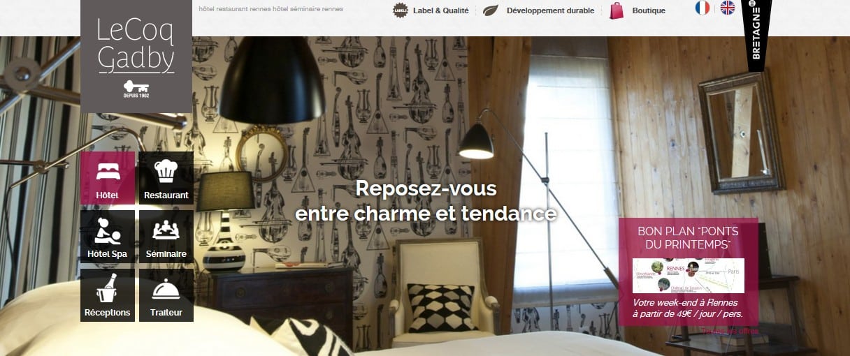 Hôtel Lecoq-Gadby : détente et bien-être au cœur de Rennes