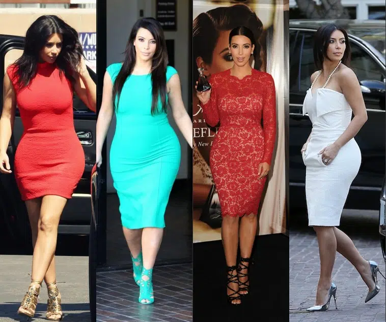 kim kardashian aime porter la robe moulante pour mettre en valeur sa silhouette