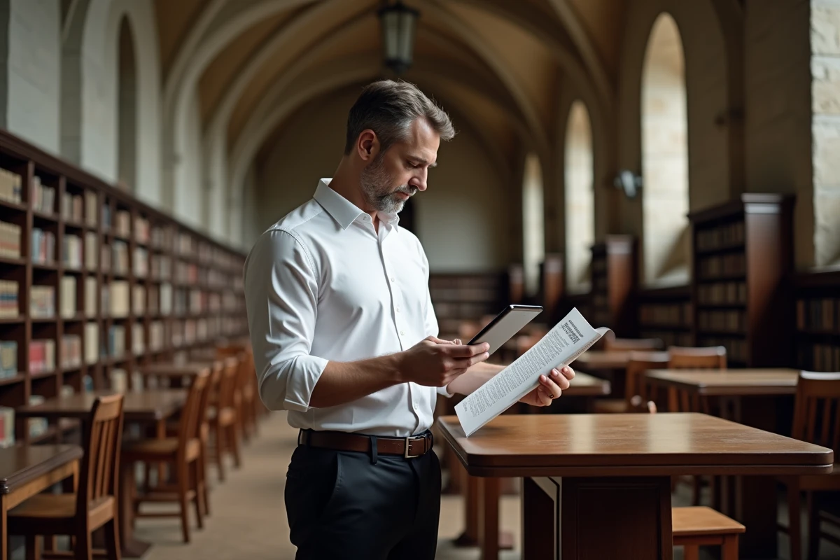 Avocat en droit public consultant des ressources juridiques dans une bibliothèque institutionnelle