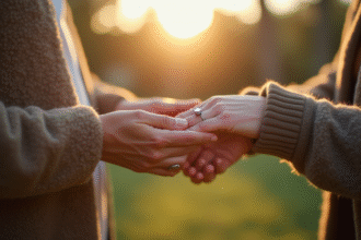 Couple mature échangeant des alliances pour leur 29e anniversaire