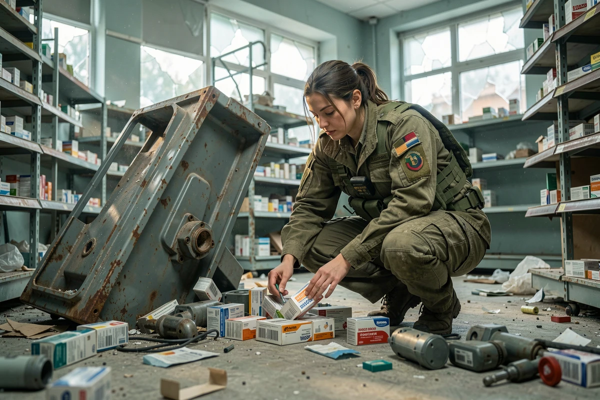 Joueuse explorant une pharmacie abandonnée dans ARC Raiders pour collecter des ressources optimales