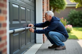 Porte de garage basculante avec système de sécurité renforcé