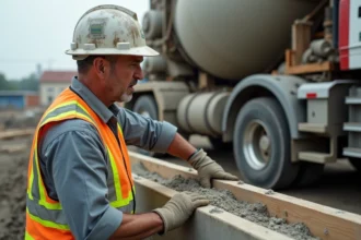 Mélange de béton prêt à l'emploi pour construction