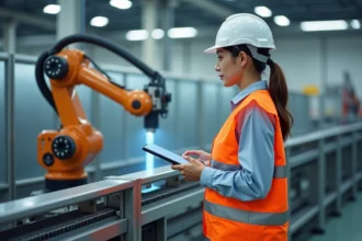 Nettoyage cryogénique des machines industrielles en action