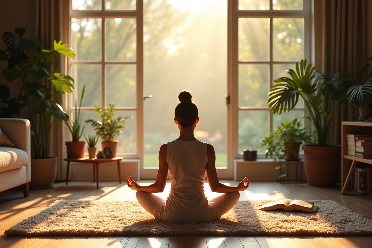 silhouette méditation