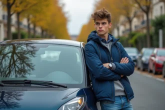 Jeune conducteur s'interrogeant sur le nombre maximum de chevaux fiscaux