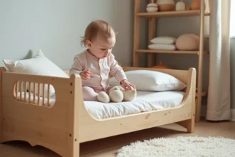 lit Montessori adapté pour l'aménagement de la chambre de bébé