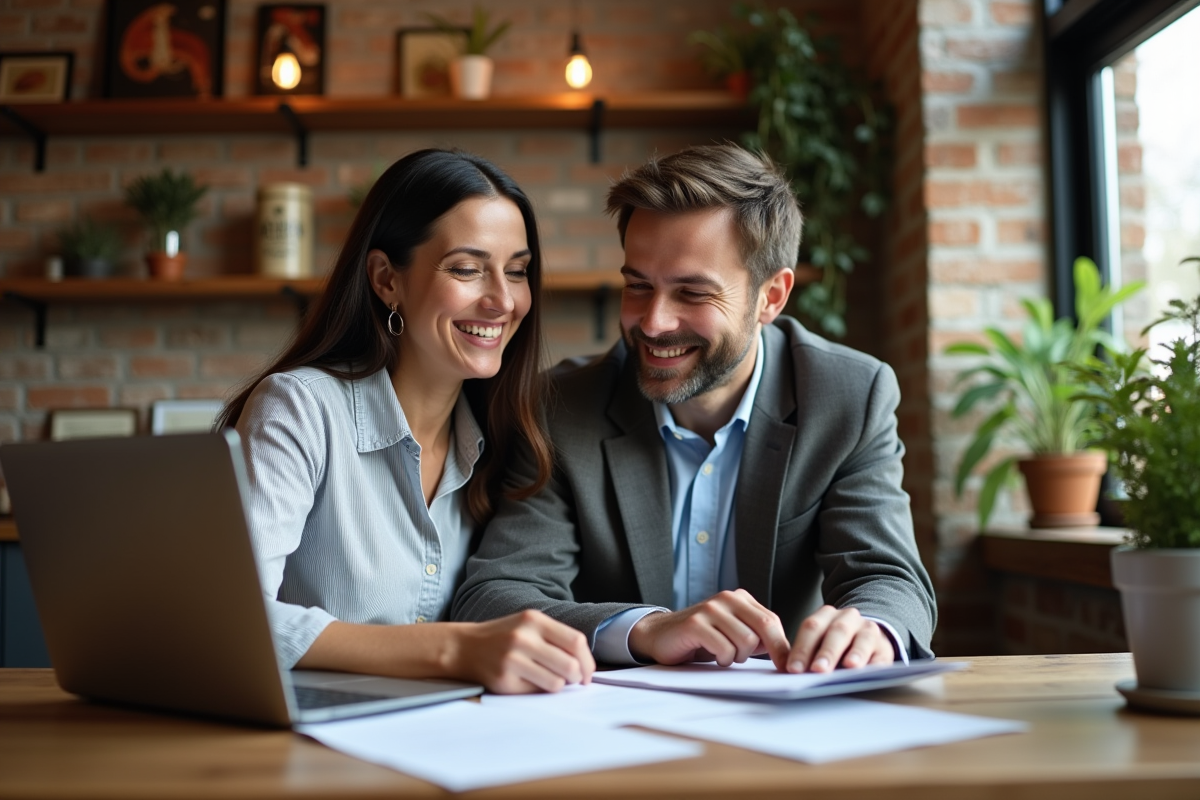 Mère et fils discutant autour d une table dans un restaurant chaleureux